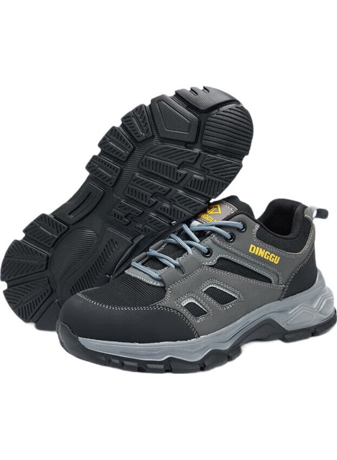 Dinggu Men'S New Breathable Anti-Odor Anti-Smashing Anti-Stab Safety Work Shoes Four Seasons Model 1012Hui41 - Image 1