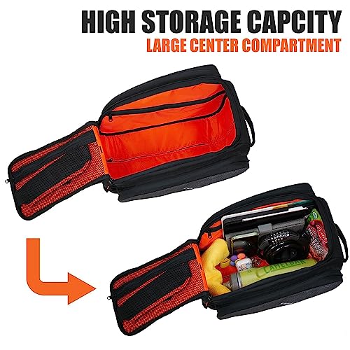 Ibera Bike Bag MIK Expandable Commuter 15-25L - Clip-On bike Bags For Bicycles with Expandable Pannier, Laptop Sleeve & Strap - Reflective Trim & Taillight Ready - Bike Rack Bag ONLY FOR MIK RACKS - Image 5