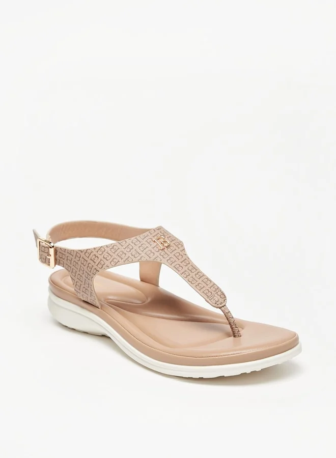 Flora Bella By Shoexpress Womens Printed Flatform Sandal With Buckle Closure