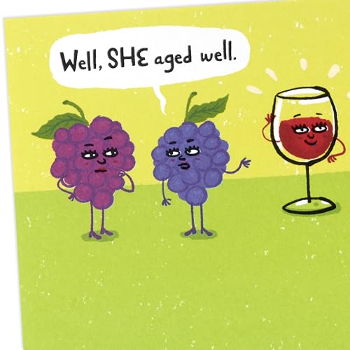 Hallmark Shoebox Funny Birthday Card for Her (Wine and Grapes) - Image 4