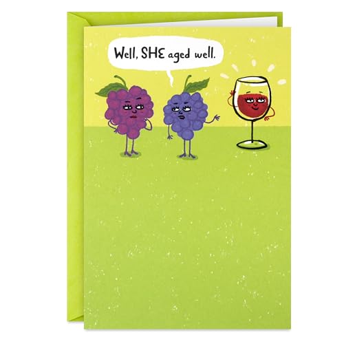 Hallmark Shoebox Funny Birthday Card for Her (Wine and Grapes) - Image 1