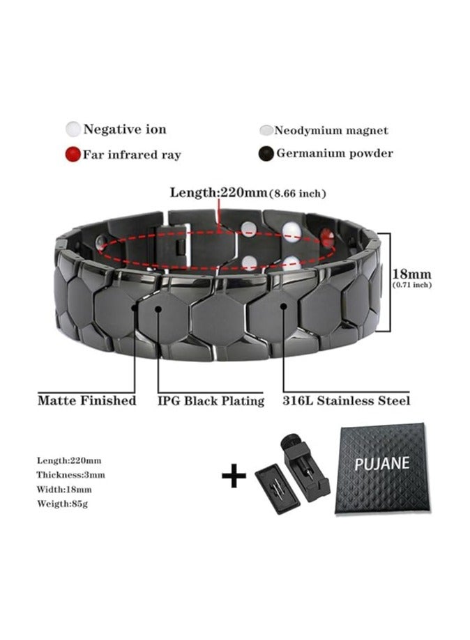 Fayrouz Jewellery Unisex magnetic bracelet, 316L stainless steel magnetic energy bracelet with 4 elements, super strength 3500 Gauss and suits all people, from Fayrouz Jewelry - Image 4