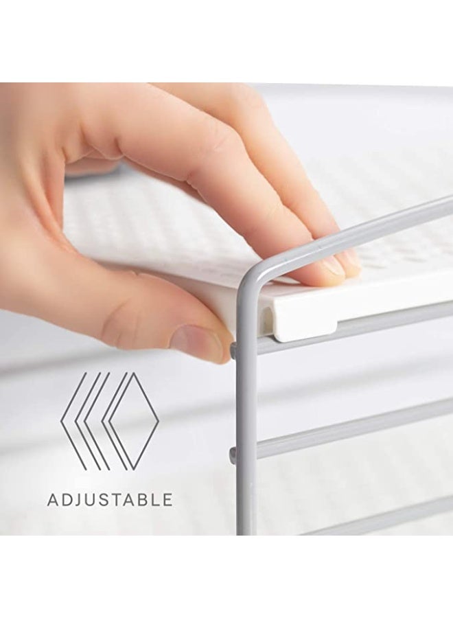 يوكوبيا YouCopia UpSpace Cabinet Box Organizer, Adjustable Kitchen and Pantry Shelf for Plastic Wrap and Foil Storage, Large, White - Image 2
