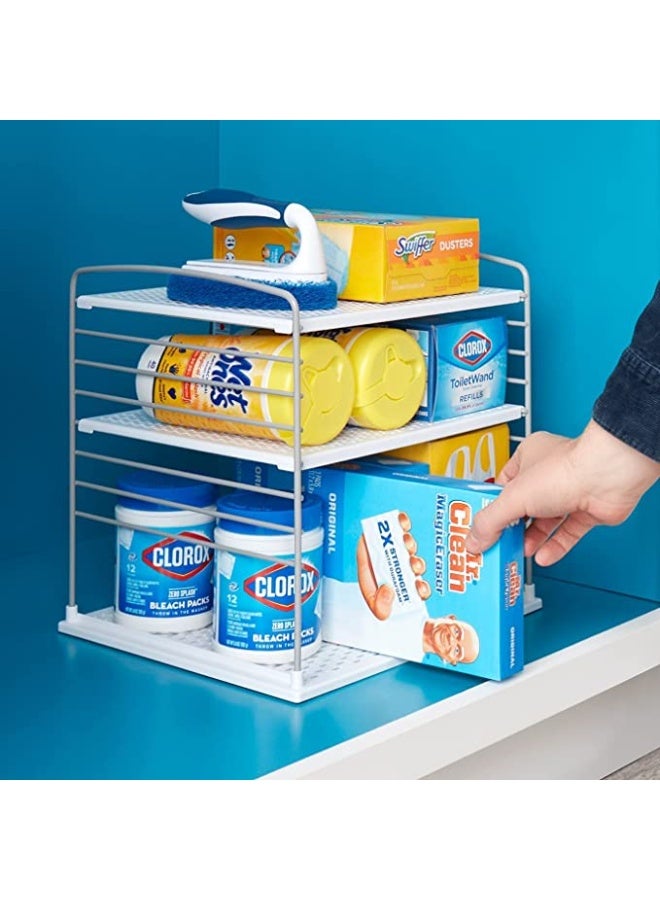 يوكوبيا YouCopia UpSpace Cabinet Box Organizer, Adjustable Kitchen and Pantry Shelf for Plastic Wrap and Foil Storage, Large, White - Image 4