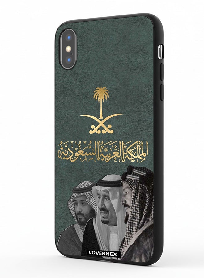 Covernex Apple iPhone Xs Max Protective Case Cover Printed Featuring Founders and Leader with Saudi Emblem - Image 1
