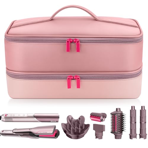Adworte Travel Hair Dryer Case for Shark FlexFusion, Portable Hair Tools Bag, Double-Layer Storage Carrying Case for Shark FlexStyle Blow Dryer, FlexFusion & Fusion Air Straightener Attachments Holder - Image 1