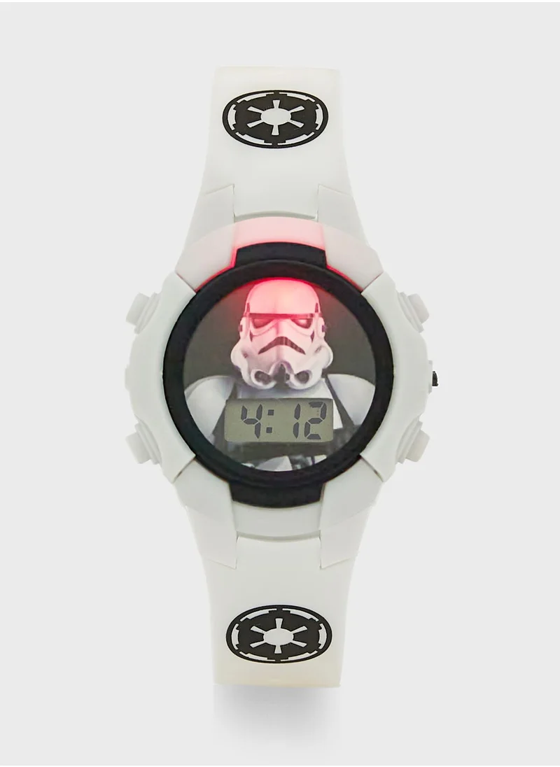 STAR WARS Star Wars Boys Digital light up watch Watch Black Silicone Strap, STM4330