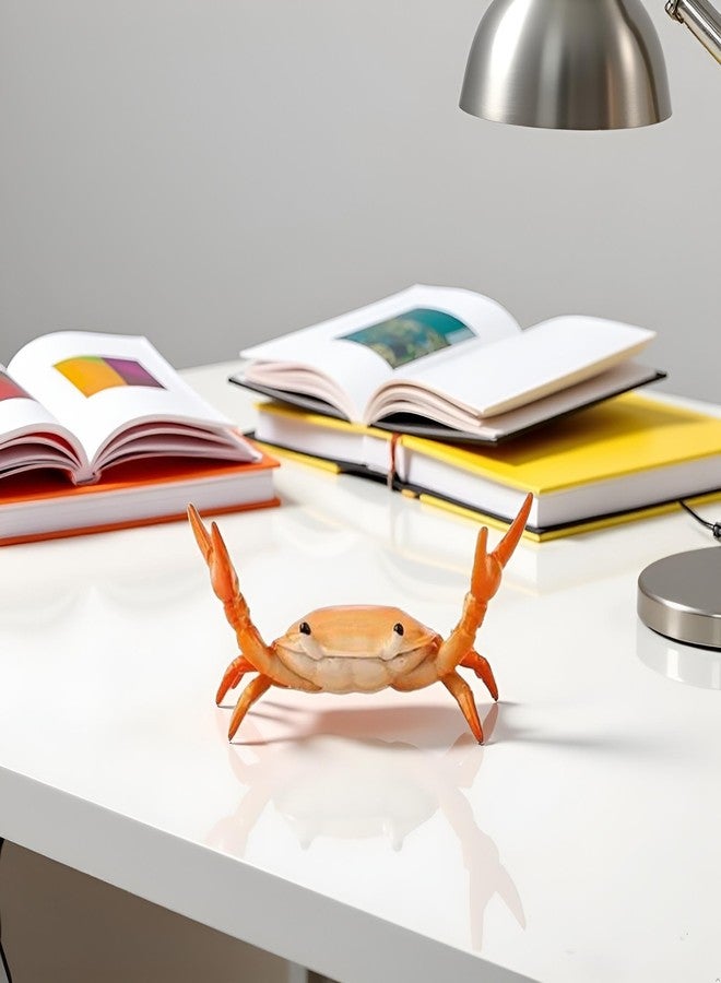 WaigN Orange Creative Crab Pen Holder Weightlifting Crabs Pen Stand Storage Rack, Office Desktop Decoration, Pencil Holders Desk Supplies Holders and Dispensers, Desk Accessories and Workspace Organizers - Image 5