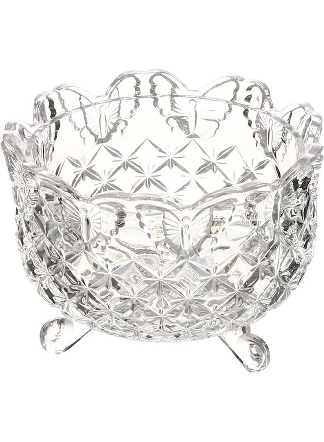 Butterfly Glass Bomboniere Bowl Clear 15 cm