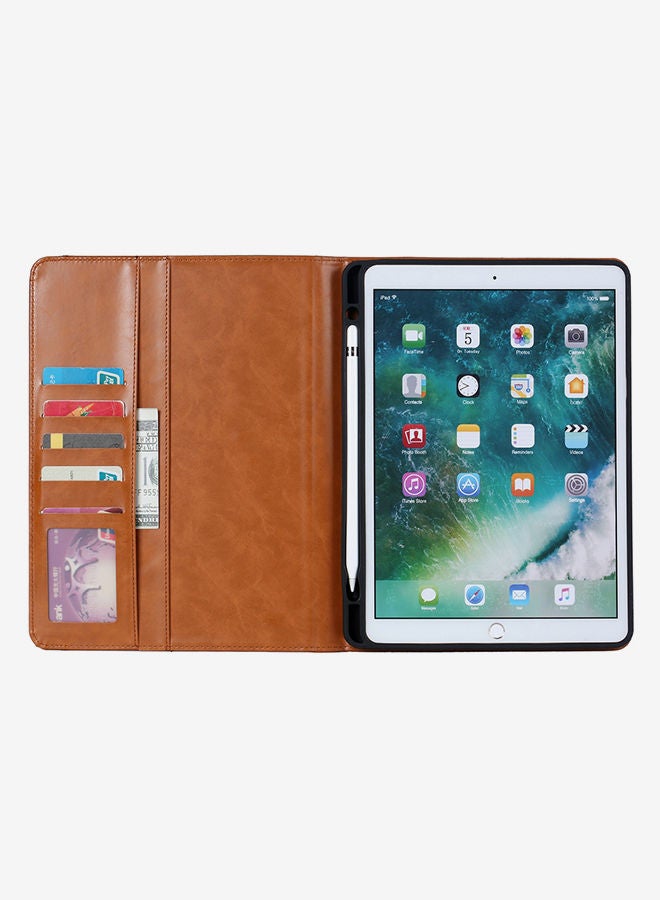 NIBEMINENT Knead Skin Texture Horizontal Flip Leather Case Cover For Apple iPadAir 10.5 inch Brown  - Image 3