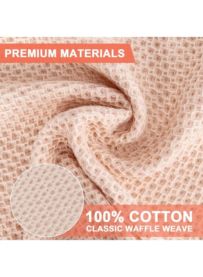 BOOMIBOO 100% Cotton Waffle Weave Kitchen Dish Cloths (Mixed Color, 12 x 12-6 Pack) - Image 3
