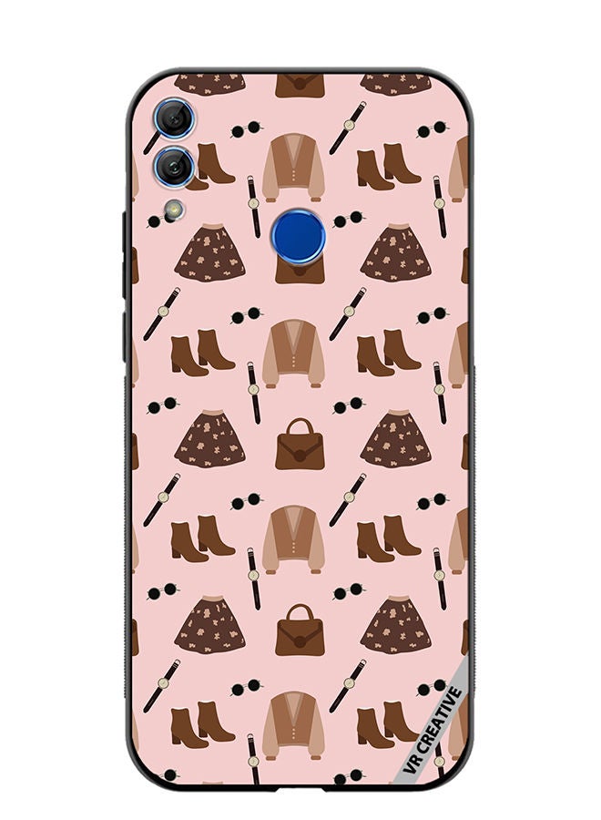 Protective Case Cover For Honor 10 Lite Outfit Vintage Vector 2 Design Multicolour