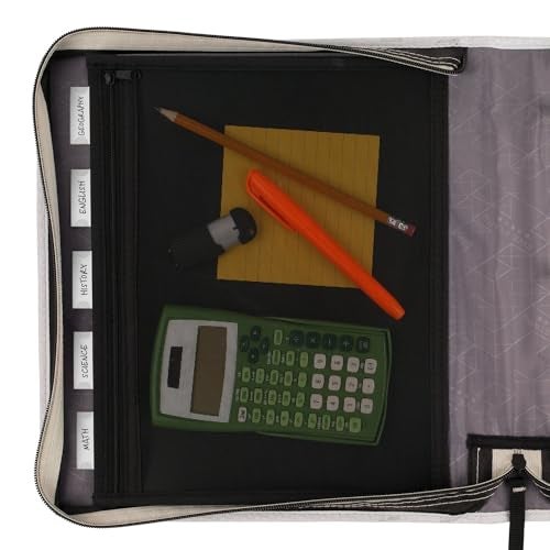 Five Star Zipper Binder, 2 Inch 3-Ring Binder with Round Rings, Expansion Panel and 5-Tab Expanding File, 580 Sheet Capacity, Black (29052IT8) - Image 4