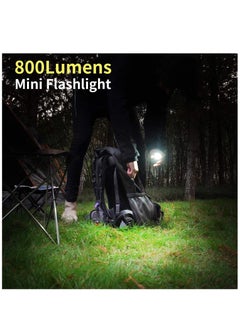 AL RAID Small LED Flashlight 800 Lumens COB Rechargeable Keychain Mini Flashlight 4 Light Modes Portable Pocket Light with Folding Bracket Bottle Opener and Magnet Base for Fishing Walking Camping  - Image 5