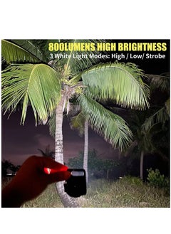AL RAID Small LED Flashlight 800 Lumens COB Rechargeable Keychain Mini Flashlight 4 Light Modes Portable Pocket Light with Folding Bracket Bottle Opener and Magnet Base for Fishing Walking Camping  - Image 4