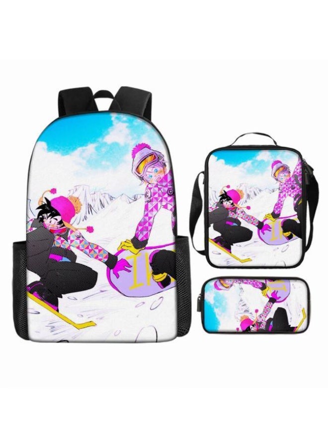 عام حقيبة الظهر المطبوعة الشائعة - مجموعة حقيبة الظهر المكونة من ثلاث قطع (يمكن استخدامها للطلاب والأطفال والأصدقاء للنزهات وتسلق الجبال وما إلى ذلك) - 94 - Image 4