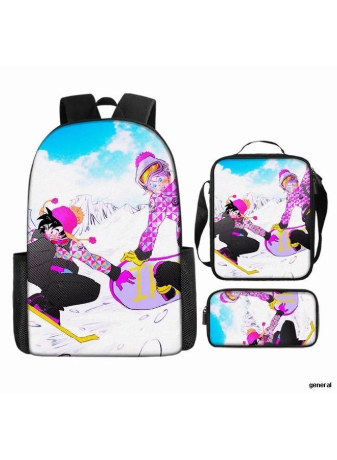 عام حقيبة الظهر المطبوعة الشائعة - مجموعة حقيبة الظهر المكونة من ثلاث قطع (يمكن استخدامها للطلاب والأطفال والأصدقاء للنزهات وتسلق الجبال وما إلى ذلك) - 94 - Image 1