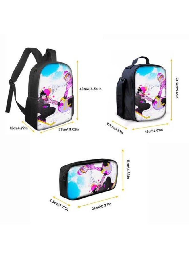 عام حقيبة الظهر المطبوعة الشائعة - مجموعة حقيبة الظهر المكونة من ثلاث قطع (يمكن استخدامها للطلاب والأطفال والأصدقاء للنزهات وتسلق الجبال وما إلى ذلك) - 94 - Image 3
