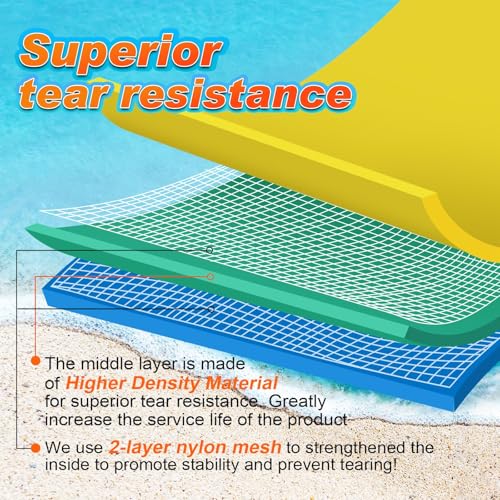 CTSC Floating Mat Lily Pad Water Mat 10 x 5 Ft Floating Mat for Lake High Density TearResistant XPE Foam with a 164 Elastic Bungee Tether for Lake Beach Ocean Pool - Image 5