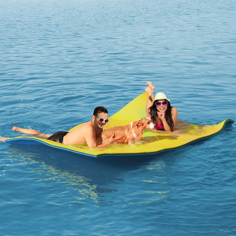 CTSC Floating Mat Lily Pad Water Mat 10 x 5 Ft Floating Mat for Lake High Density TearResistant XPE Foam with a 164 Elastic Bungee Tether for Lake Beach Ocean Pool - Image 2