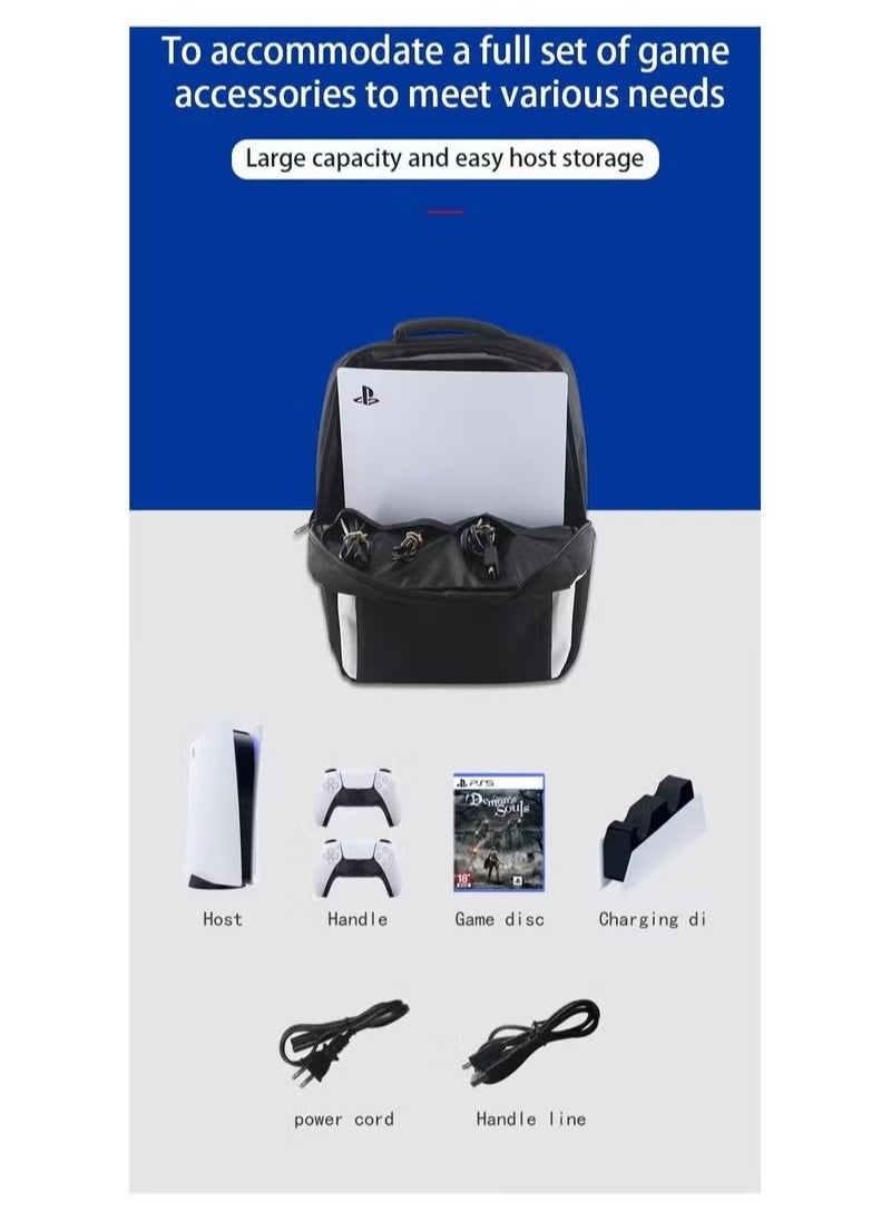MIXDE Ps5 Carrying Case, Console Carrying Case Portable Backpack Storage Bag Compatible Ps5 and Ps5 Digital Edition, Waterproof  - Image 3