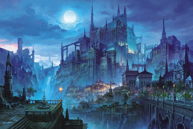 Jigsaw Puzzle 1000 Pieces Paper Mini Puzzle Adult Whole Mini Decompression Educational Oil Painting Landscape Stall Toys(66-014 Castle Night) - Image 1