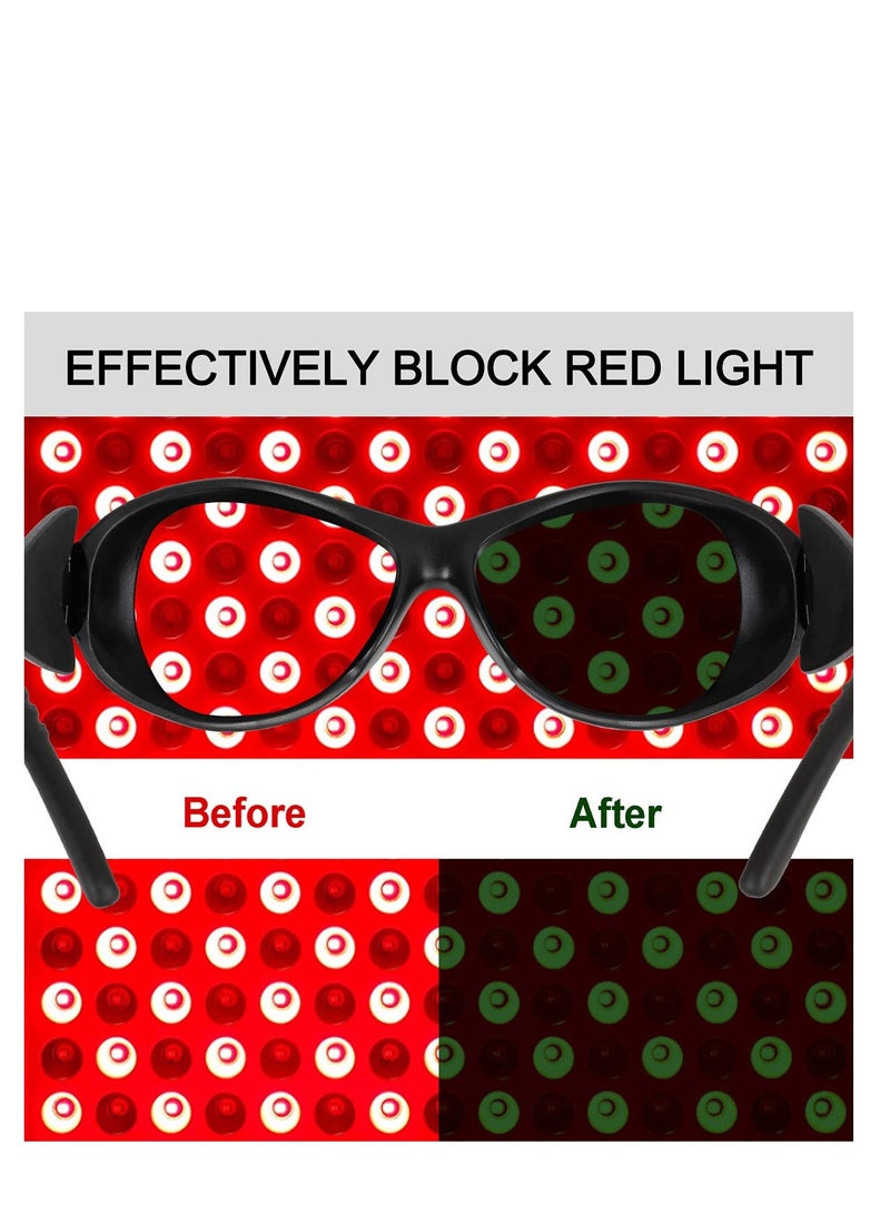 SYOSI نظارات تسمير البشرة لحماية العين، حماية العين لنظارات العلاج بالضوء الأحمر، نظارات أمان ليزر IPL لعلاج إزالة الشعر بالليزر لحماية العين - Image 3