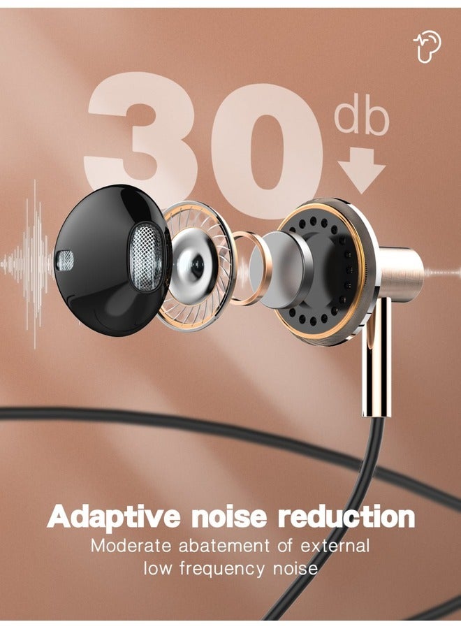 CELIBERY Type-C In-Ear Earphones/Headphones With Mic & Controller, Black - Image 3