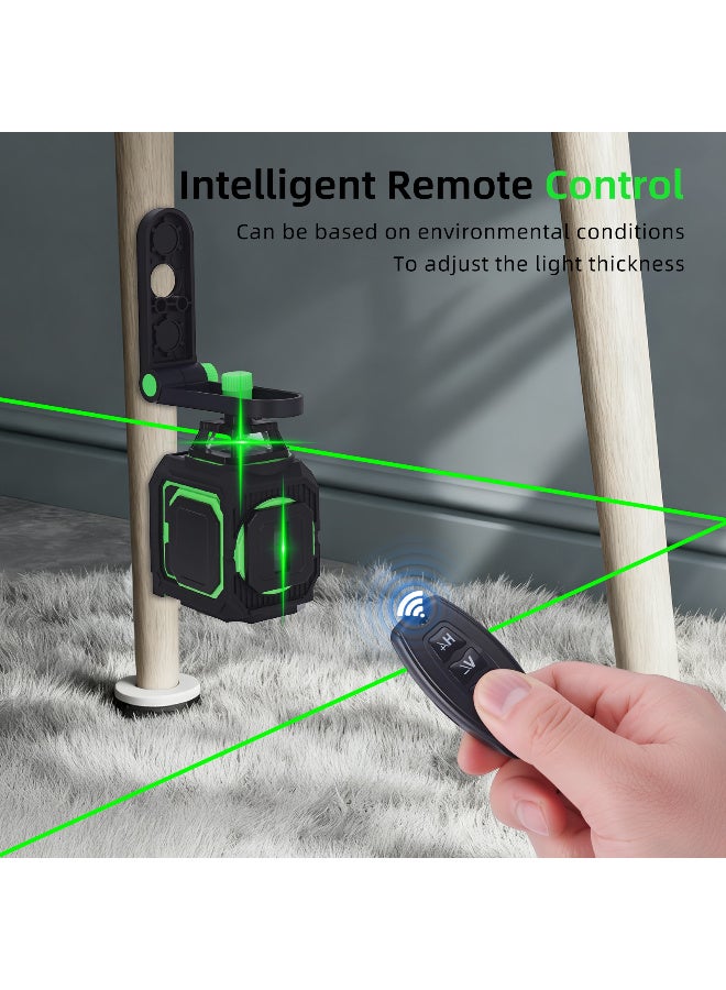 Kiboule 5-Line 360° Laser Level ,Self Leveling Laser Level with Pulse Mode, 3 Brightness Levels Rechargeable Li-ion Battery Green Line Laser Leveler Tool for DIY Indoor Project - Image 5