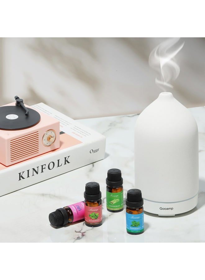 Gooamp Essential Oils Set-Top 6 Organic Blends for Diffusers,Candle Making,Aromatherapy,Humidifiers,Gifts - Peppermint,TeaTree,Lavender,Eucalyptus,Lemongrass,Orange(6X0.33 fl oz) - Image 2