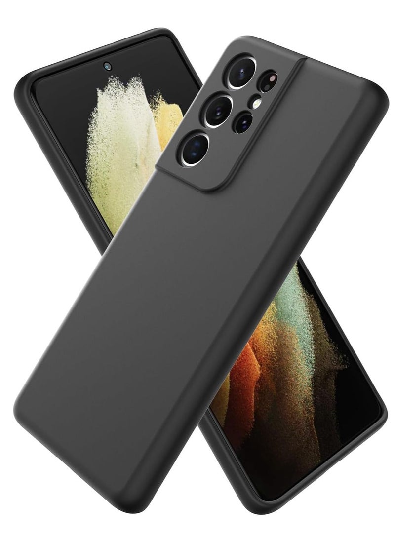 BORTONY S21 Ultra Case Liquid Soft Silicone Protective Cover For Samsung Galaxy S21 Ultra - Image 1