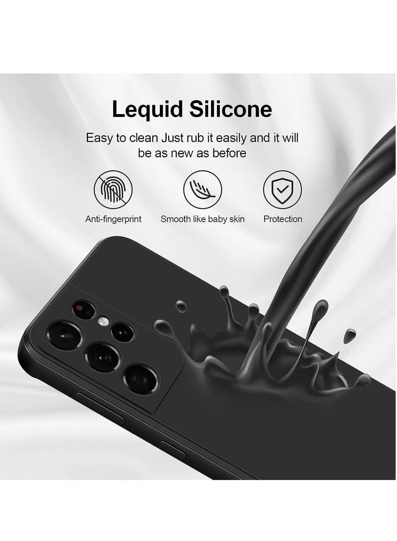 BORTONY S21 Ultra Case Liquid Soft Silicone Protective Cover For Samsung Galaxy S21 Ultra - Image 4