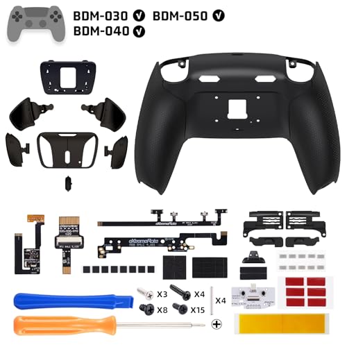 eXtremeRate RISE4 Plus MAX RMB Back Paddles Kit with Clicky Trigger Stops & Rubberized Grip for PS5 Controller BDM-030 040 050, Remappable Real Metal Back Buttons Kit for PS5 Controller – Black - Image 3