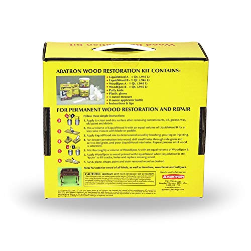 Abatron Wood Restoration Kit - 4 Quart - Includes LiquidWood Epoxy Resin Wood Hardener and WoodEpox Wood FIller - Image 3