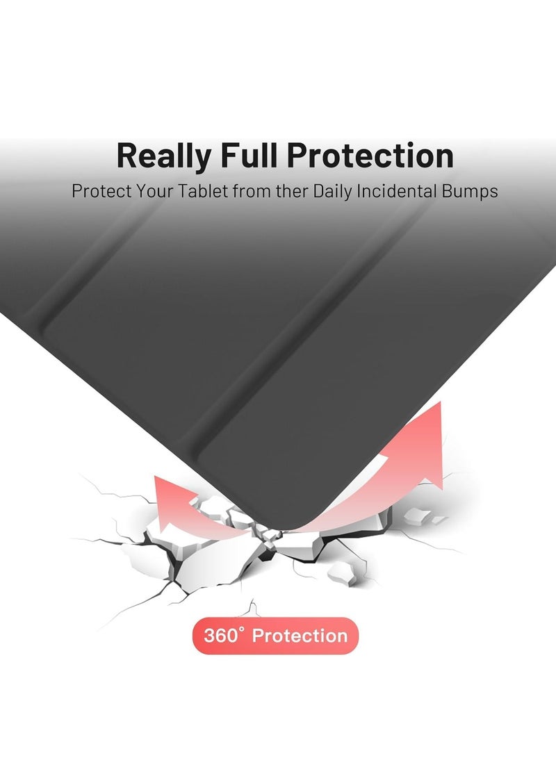 ELTRAZONE حافظة آيباد برو 11 بوصة 2024 (الجيل الخامس، M4) – قاعدة قابلة للتعديل، حامل قلم، استيقاظ/نوم تلقائي، تدعم شحن القلم، غلاف واقي نحيف، أسود - Image 5