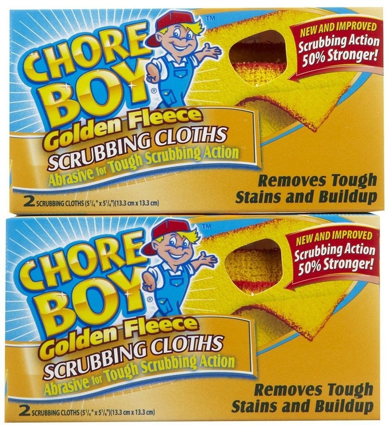 Chore Boy Golden Fleece Scrubbing Cloths  2Units per Pack  12Pack Total