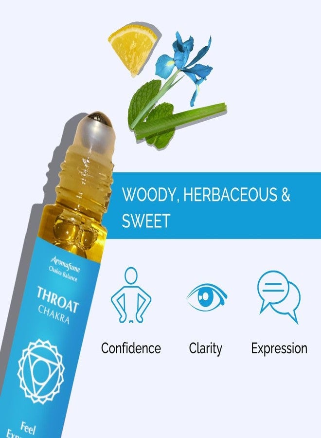 Aromafume Throat Chakra Essential Oil Roll-On Blend by Aromafume | 10ml/0.33 fl oz | Vishuddha | Aromatherapy Oils for Chakra Healing | Peppermint & Lavender Extracts| Chakra Incense for Meditation, Yoga, Reiki - Image 3
