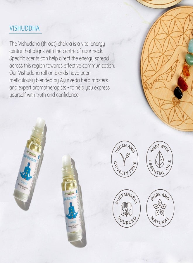 Aromafume Throat Chakra Essential Oil Roll-On Blend by Aromafume | 10ml/0.33 fl oz | Vishuddha | Aromatherapy Oils for Chakra Healing | Peppermint & Lavender Extracts| Chakra Incense for Meditation, Yoga, Reiki - Image 4