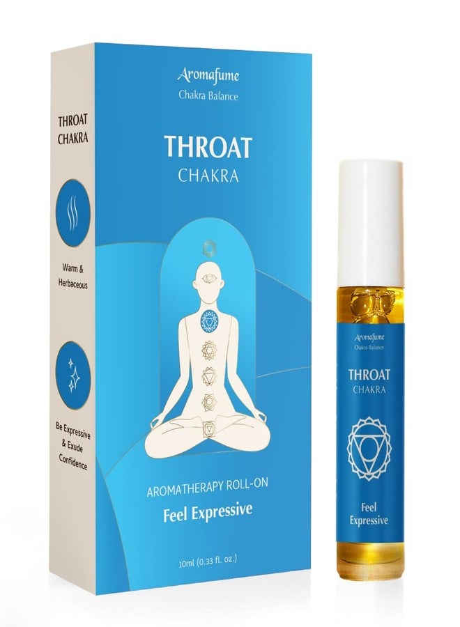 Aromafume Throat Chakra Essential Oil Roll-On Blend by Aromafume | 10ml/0.33 fl oz | Vishuddha | Aromatherapy Oils for Chakra Healing | Peppermint & Lavender Extracts| Chakra Incense for Meditation, Yoga, Reiki - Image 1