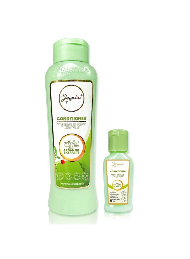 ANYELUZ Nyeluz Kit Duo Argan And Aloe Vera Conditioner + Mini Travel Size ; Enhances Hair Condition Leaving It Silky Revitalized And Easy To Comb ; Recommended For All Hair Types  - Image 2