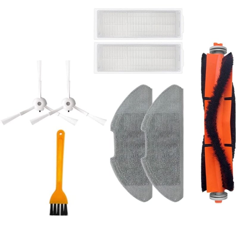 ABRALE Replacement Replenishment Combo Kit Part for Mi Robot VacuumMop 2 Pro Includes Filters Bristle Brush Mop Cloths Side Brushes and Cleaning ToolMJST1SHW - Image 1