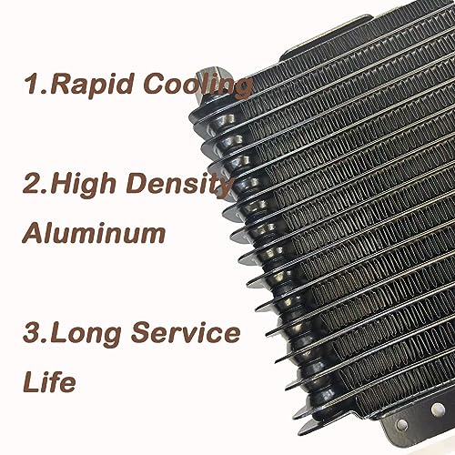 OVANOH Low Pressure Drop Transmission Oil Cooler 40k Transmission Oil Cool Compatible For Heavy Duty 40,000 GVW Max Low Mounting Hardware Towing Applications and Advanced Cooling Protection LPD47391 - Image 4
