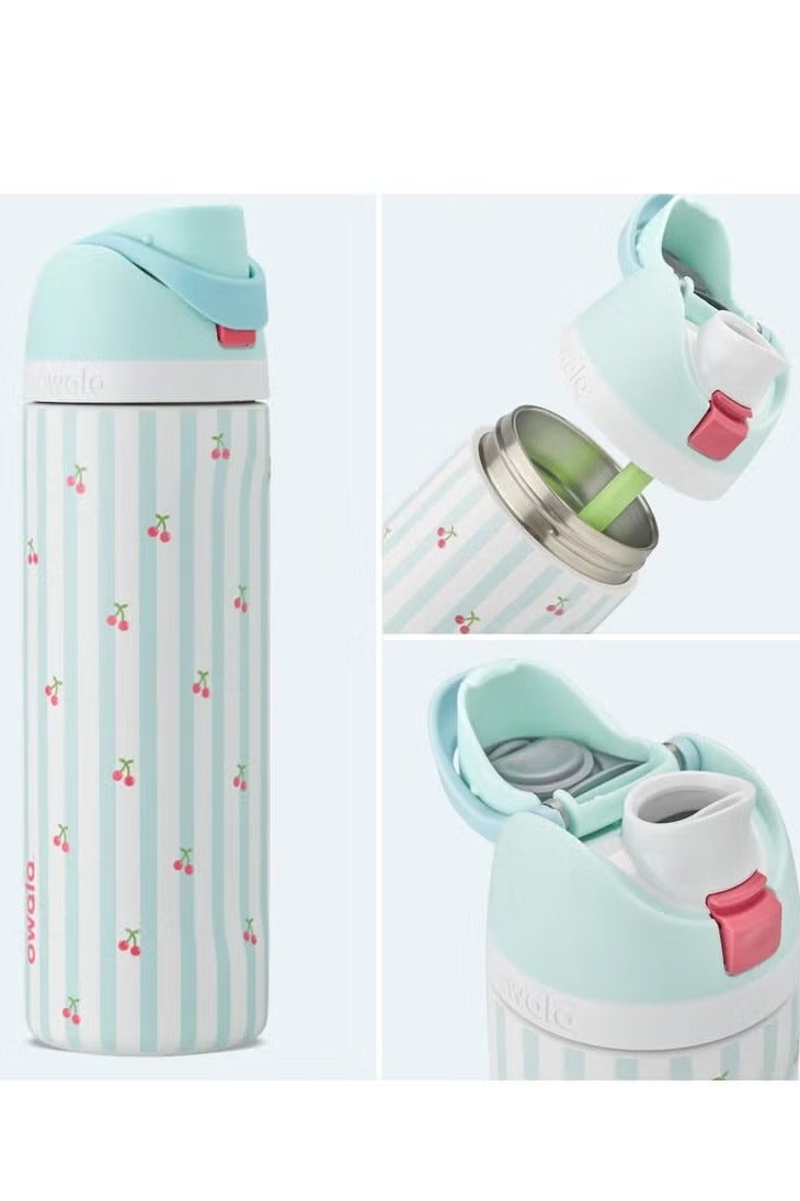 زجاجة مياه معزولة من الفولاذ المقاوم للصدأ من فريسيب مع شفاطة للرياضة والسفر، خالية من مادة BPA، إصدار محدود لحفلة عيد ميلاد، 32 أونصة - Image 2