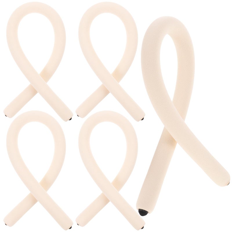5 Pack Flexible Cabinet Hooks Beige Bendable Phone Holder Door Mount Coat Rack for Home Kitchen Bathroom - Image 2