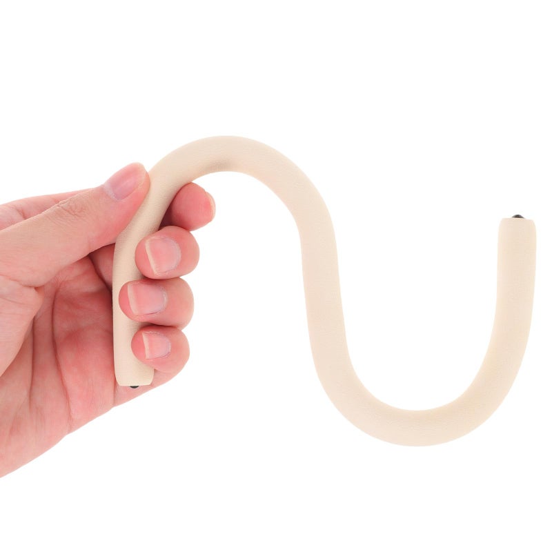 5 Pack Flexible Cabinet Hooks Beige Bendable Phone Holder Door Mount Coat Rack for Home Kitchen Bathroom - Image 5