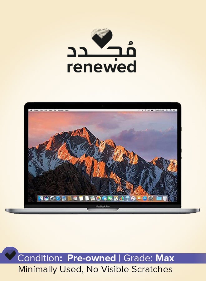 ابل  مُجدد - لابتوب ماك بوك برو A1706 (إصدار 2017) بشاشة مقاس 13.3 بوصة ومعالج إنتل كور i7 الجيل السابع وذاكرة رام سعة 8 جيجابايت، يتميز بمحرك أقراص صلبة SSD سعة 512 جيجابايت وبطاقة رسومات إنتل آيريس بلس سعة 1.5 جيجابايت رمادي فلكي - Image 1