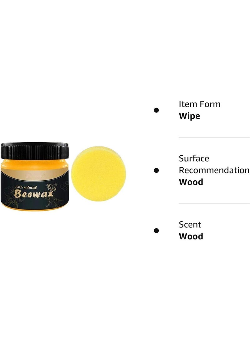 Wood  Beeswax, Natural Traditional Multipurpose Beeswax Polish for Repairing Cleaneing and Polishing Wood Doors, Furniture, Floor, Tables, Cabinets to Protect & Care, Pack Of 1 - Image 3