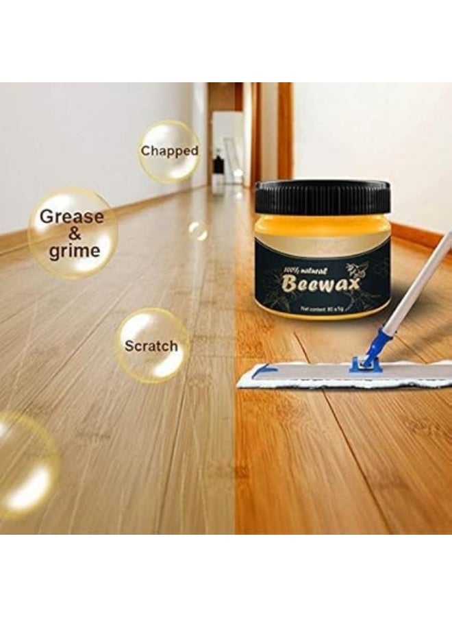 Wood  Beeswax, Natural Traditional Multipurpose Beeswax Polish for Repairing Cleaneing and Polishing Wood Doors, Furniture, Floor, Tables, Cabinets to Protect & Care, Pack Of 1 - Image 5