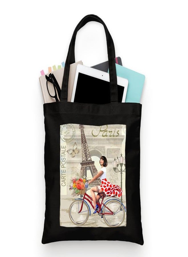 PrintingZone Girly Designs Canvas Printed Tote Bag For Women | Zipper & Pouch | Shopping/Grocery Bag | Multi-Purpose Bag | Reusable Eco-Friendly Cotton Handbags, Canvas Tote Bags For College(TB20) - Image 1