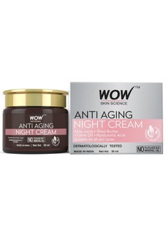 WOW Skin Science Wow Anti Aging Night Cream No Minerals And No Parabens Infused With Matrixly 3000 Peptide Hyaluronic Acid & Vitamin C 50Ml  - Image 1